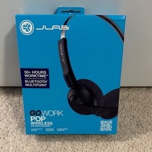 JLab Go Work Pop Bluetooth On-Ear Headphones - Black